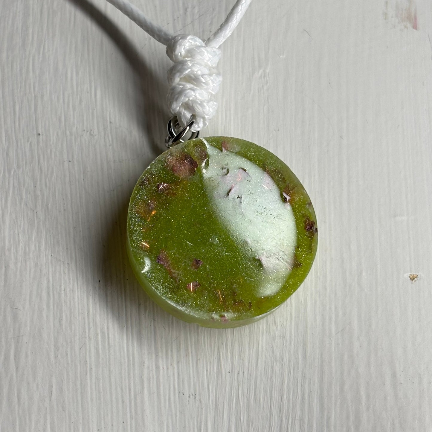 Clean Green Knight - Handmade Resin Chess Necklace