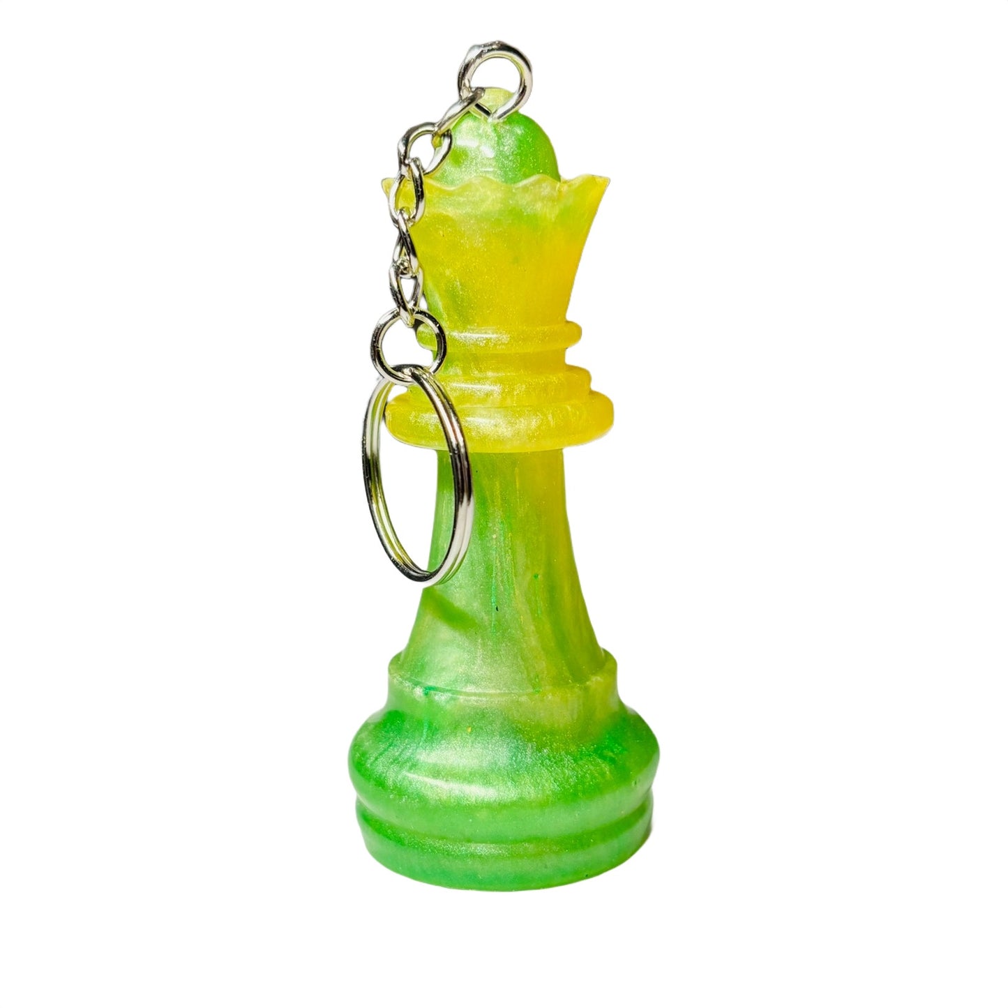 Lemon Green Queen - Handmade Resin Keychain - Large Edition