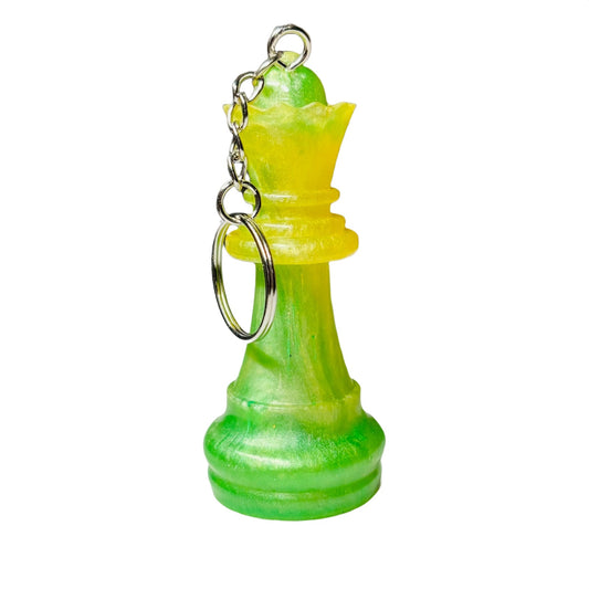 Lemon Green Queen - Handmade Resin Keychain - Large Edition