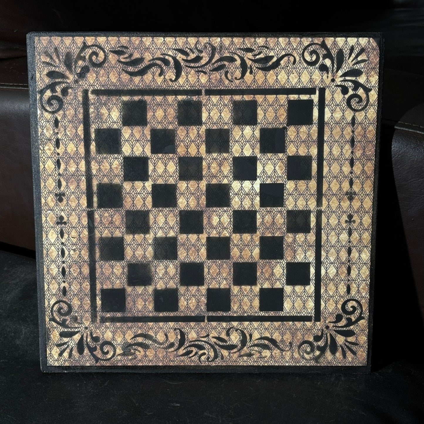 Vintage Brown - Scrapbook Chess Board