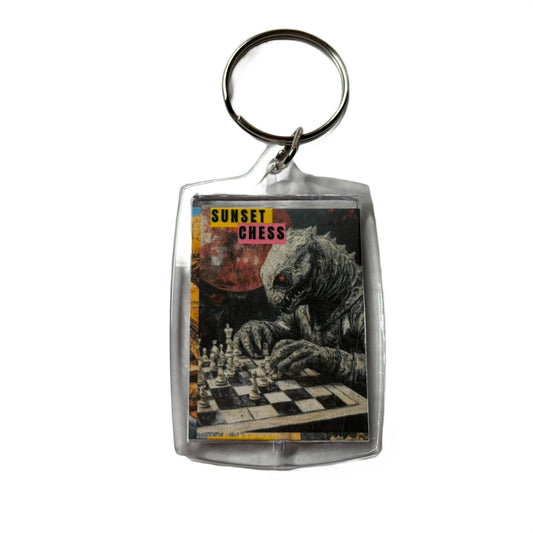 Space Alien - Chess  Photo Keychain