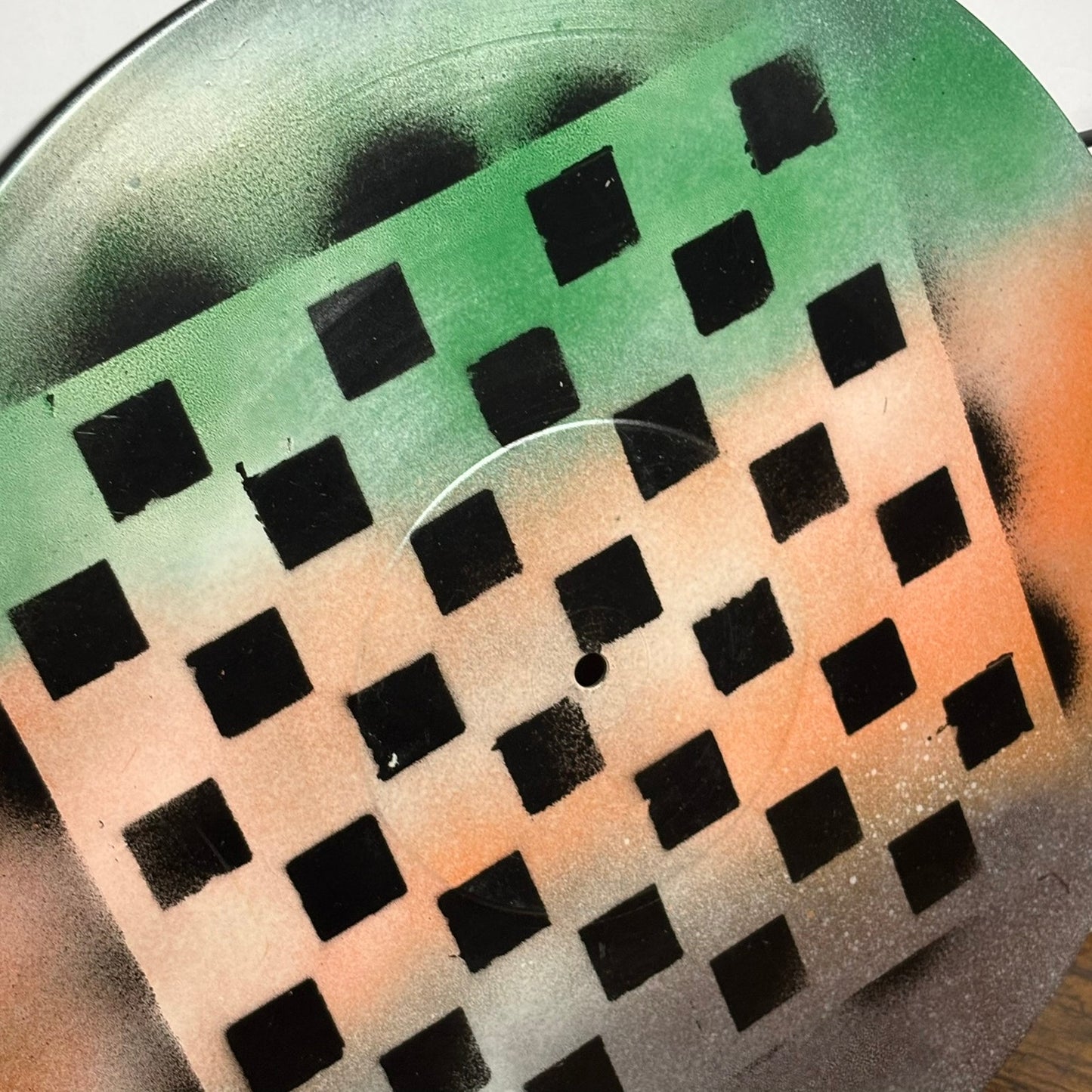 Orange Green Mist - Vinyl Chess Board