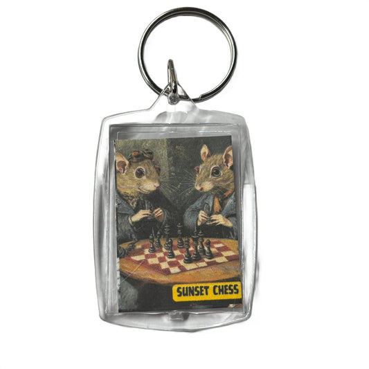 Mouse Race - Chess  Photo Keychain