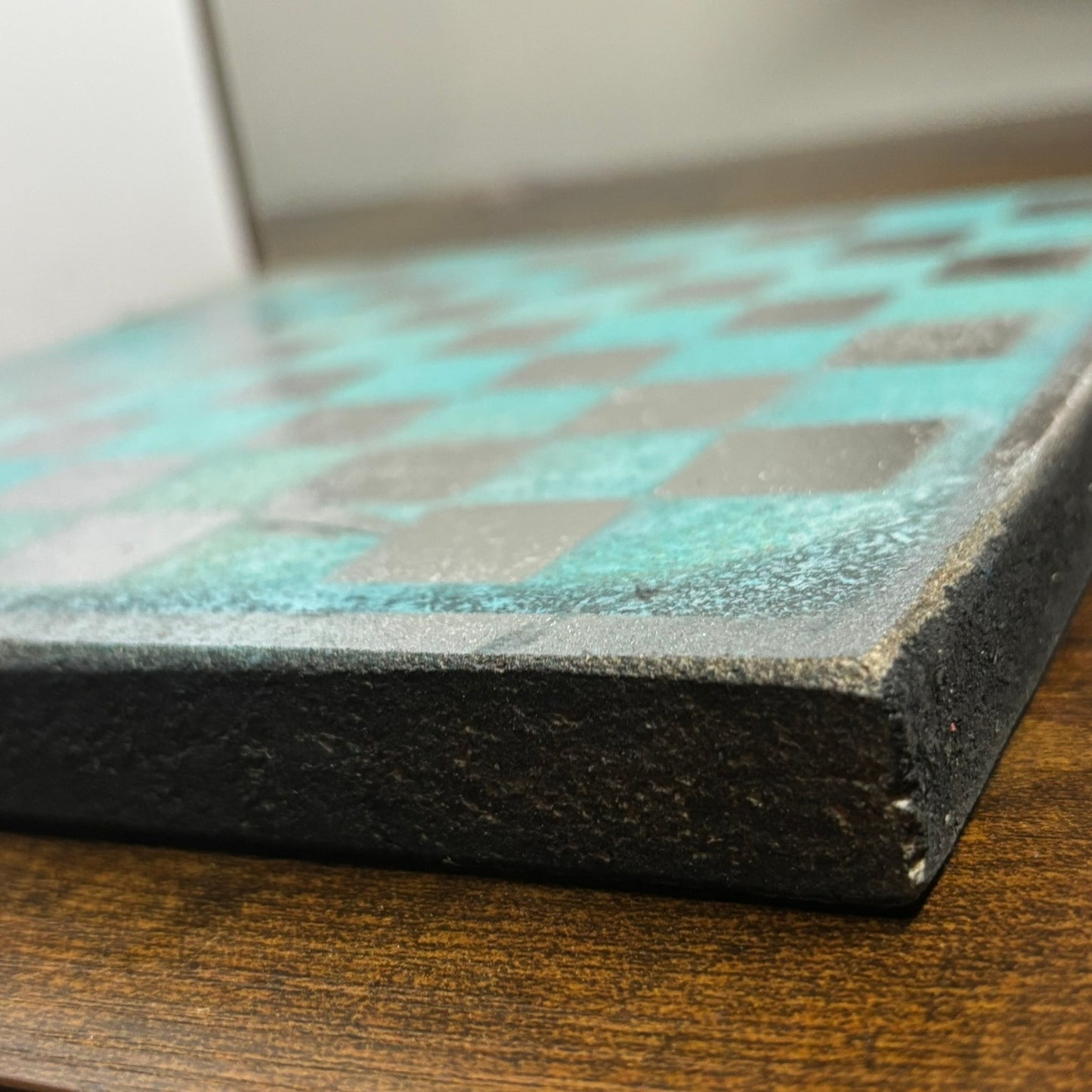 Sky Blue Chrome - Painted Double Sided Chess Board
