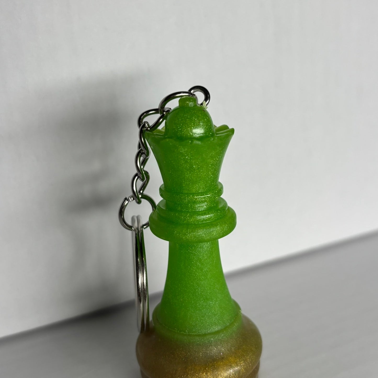 Brown Bottom Handmade Resin Keychain - One of a Kind Design