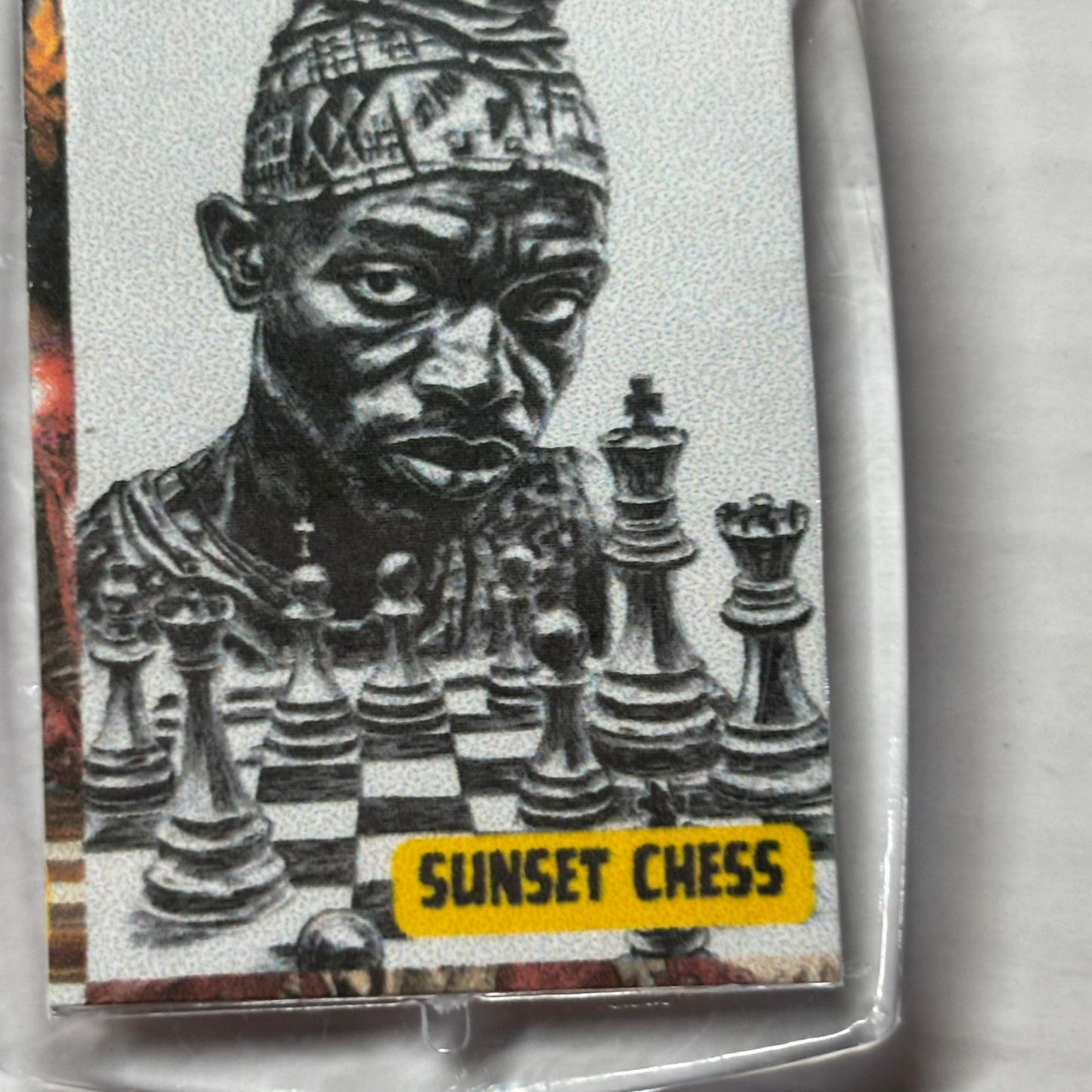 Peace Man - Chess  Photo Keychain