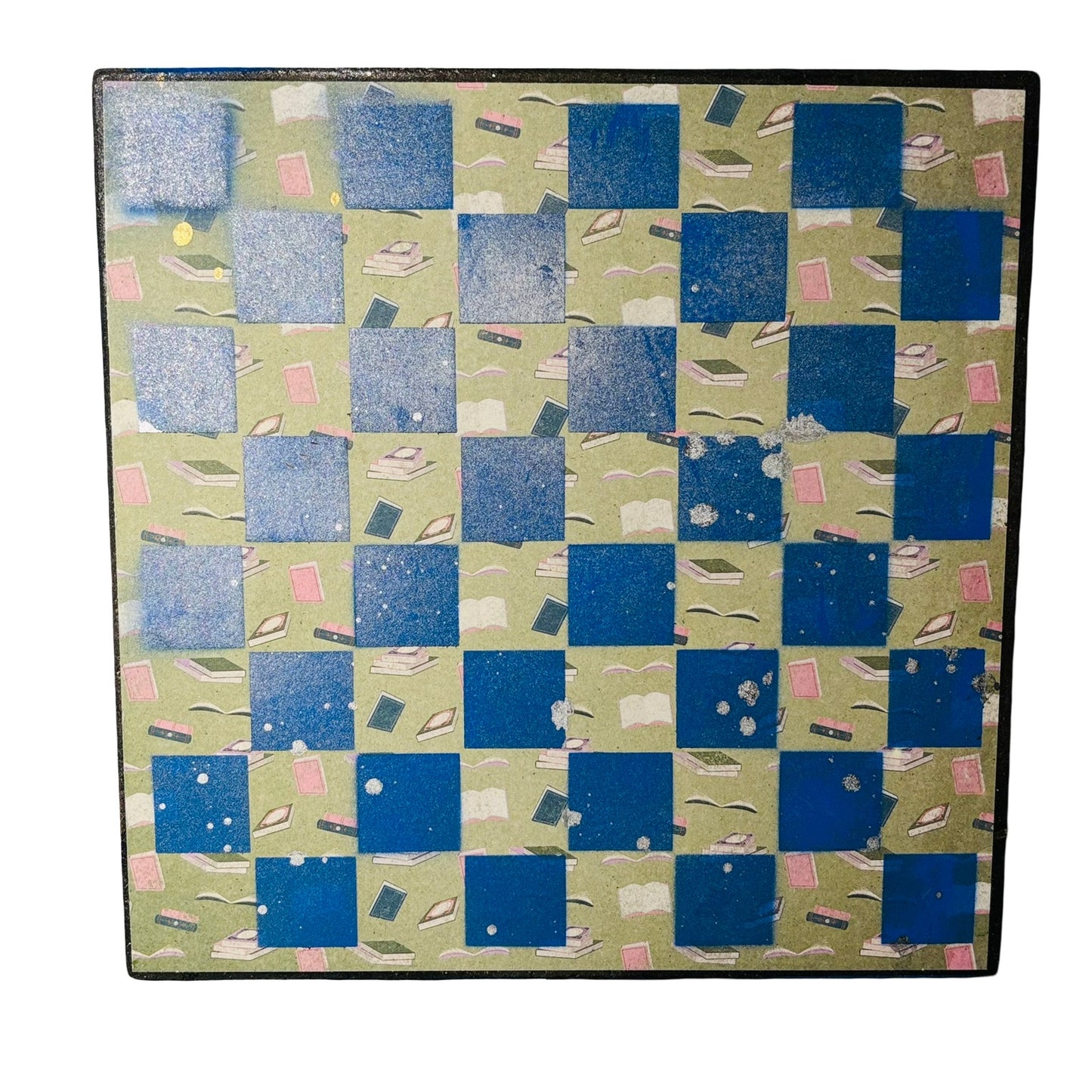 Green/Blue Book Blub - Scrapbook Chess Board