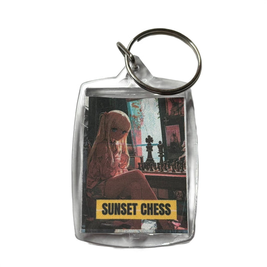 Pink Delight - Chess  Photo Keychain