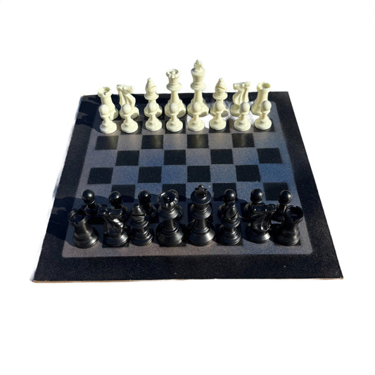 Goldish Blue - Painted Chess Set