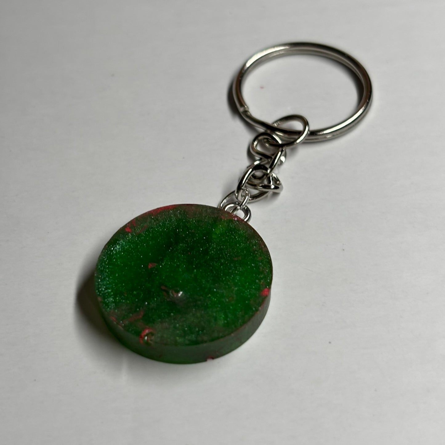 Green Red Rook - Handmade Resin Keychain