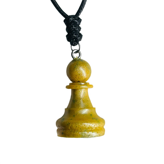 Supreme Yellow Pawn - Handmade Resin Chess Necklace