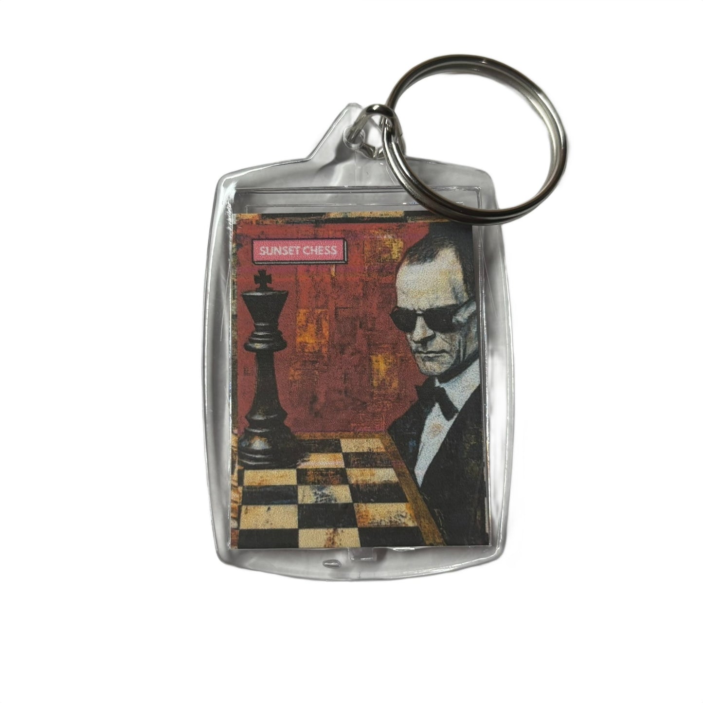 Secret Agent - Chess  Photo Keychain