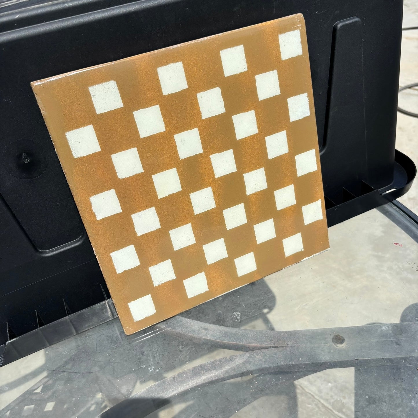Simple Brown - Resin Coated Chess Board