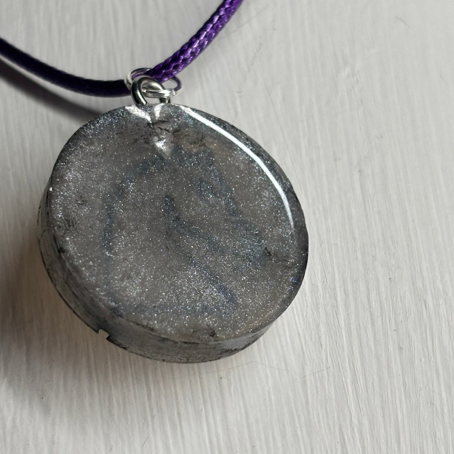 Gray Knight - Handmade Resin Chess Necklace