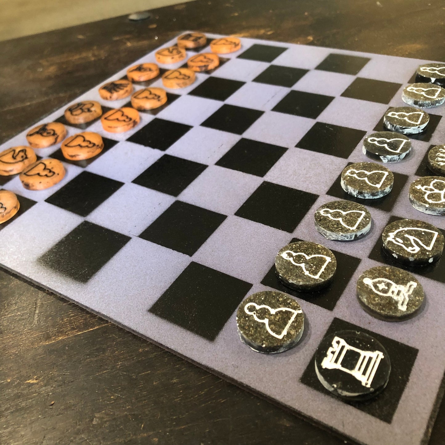Hue Purple - Painted Chess Set