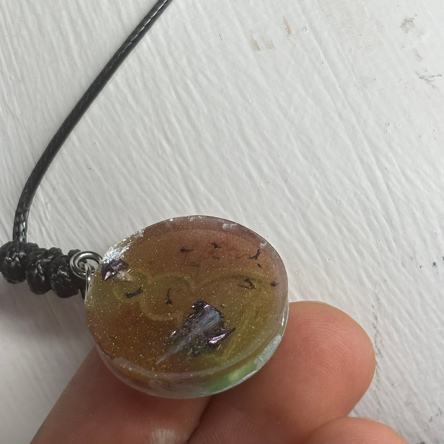 Vintage Swamp Pawn - Handmade Resin Chess Necklace