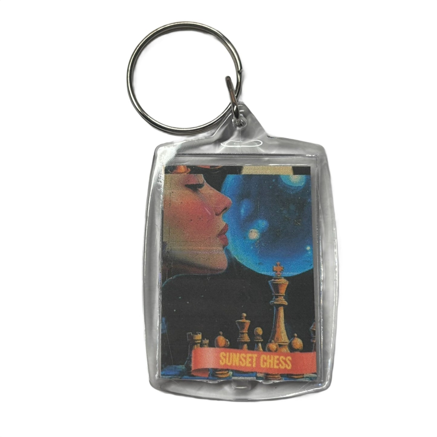 Bubble Girl - Chess  Photo Keychain