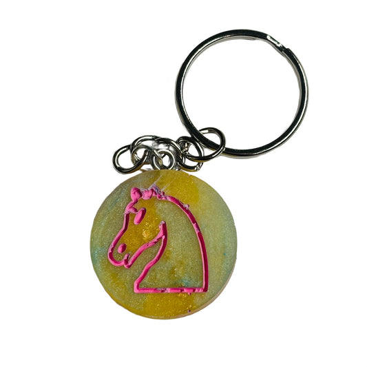 Yellow/Green Knight - Handmade Resin Keychain