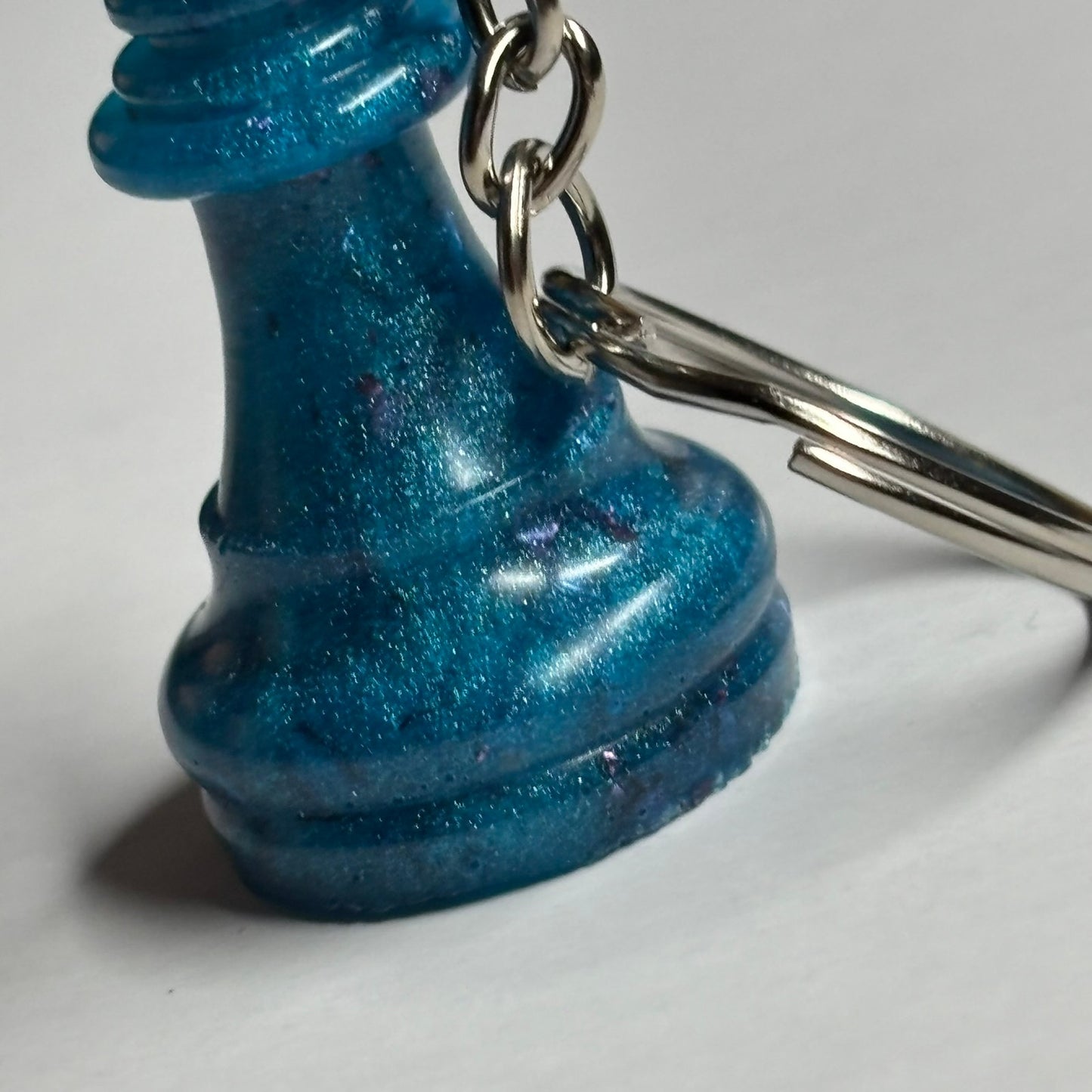 Blue Bishop - Handmade Resin Keychain