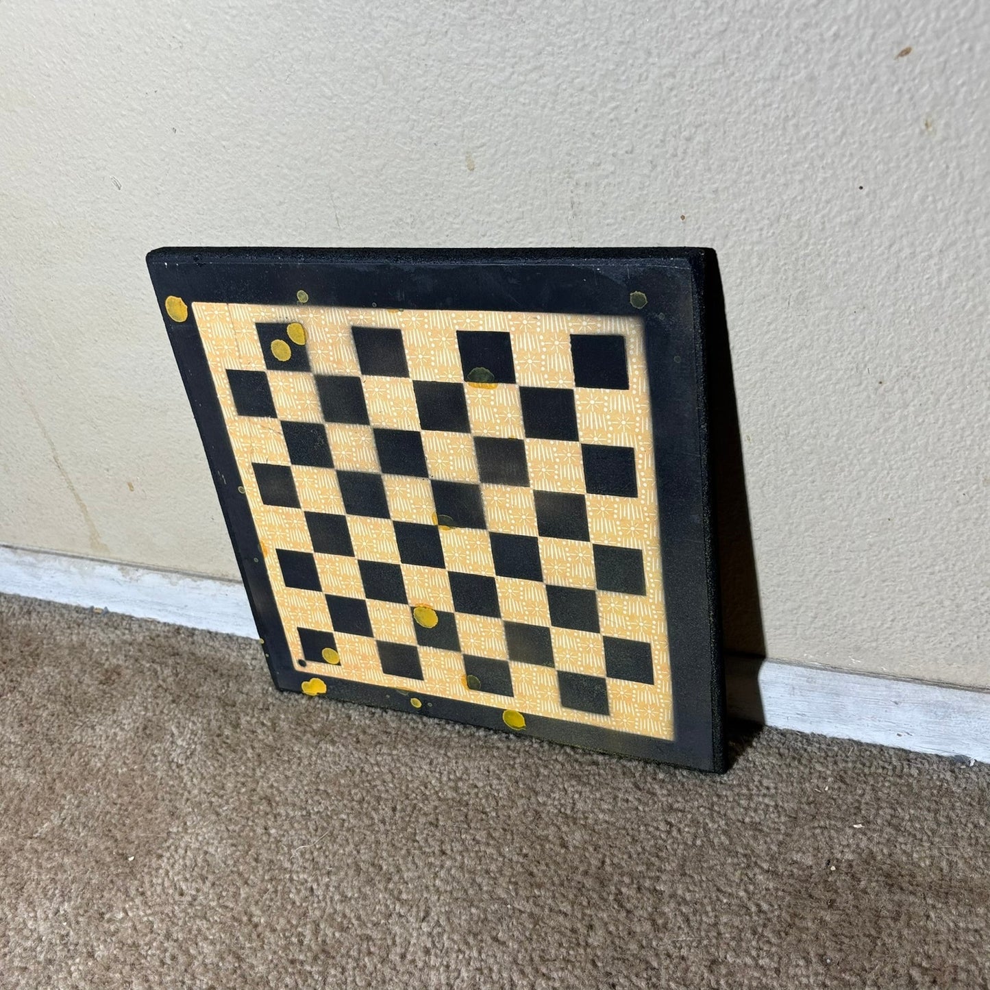Tattered Yellow - Scrapbook Chess Board