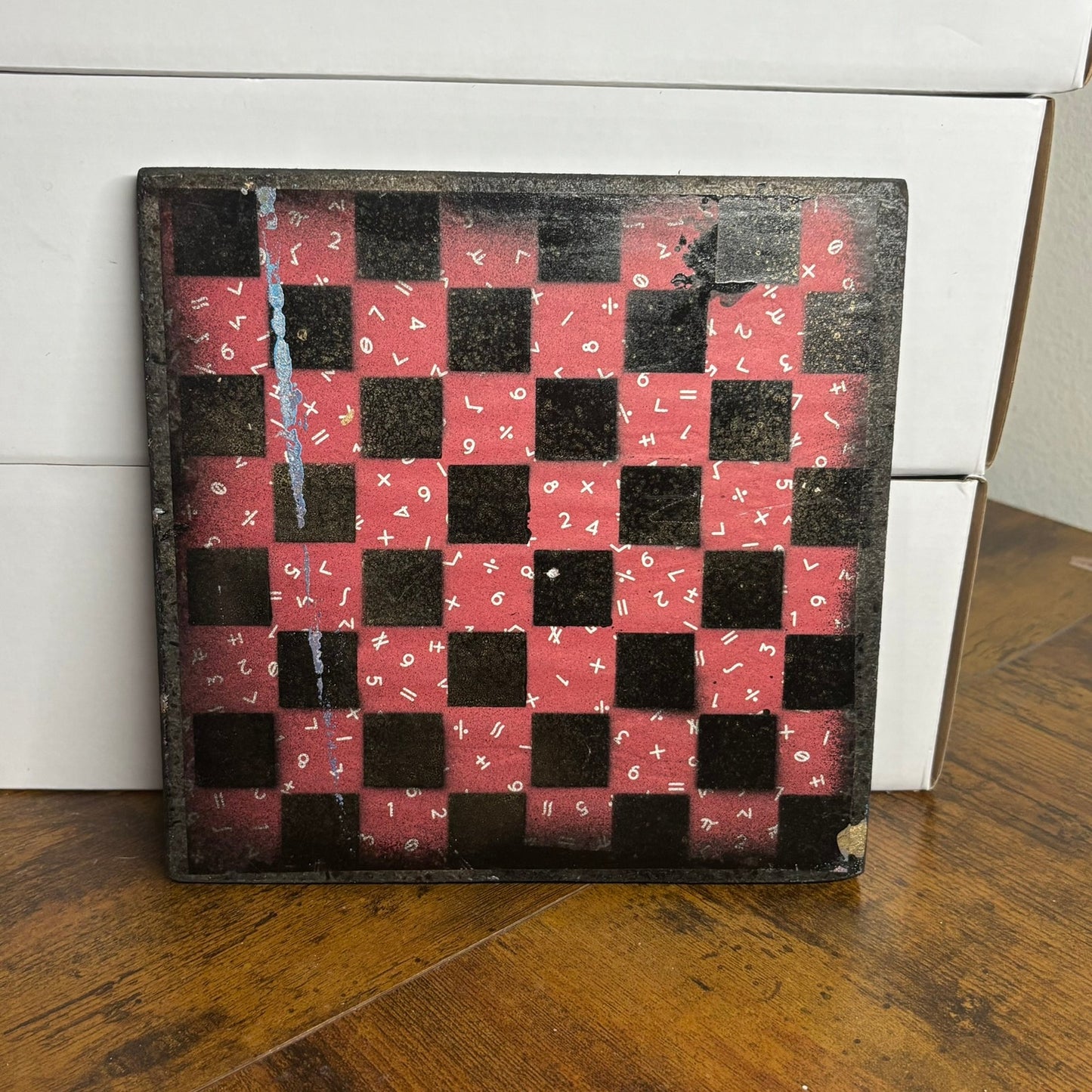 Golden Orange Hue - Painted Double Sided Chess Board