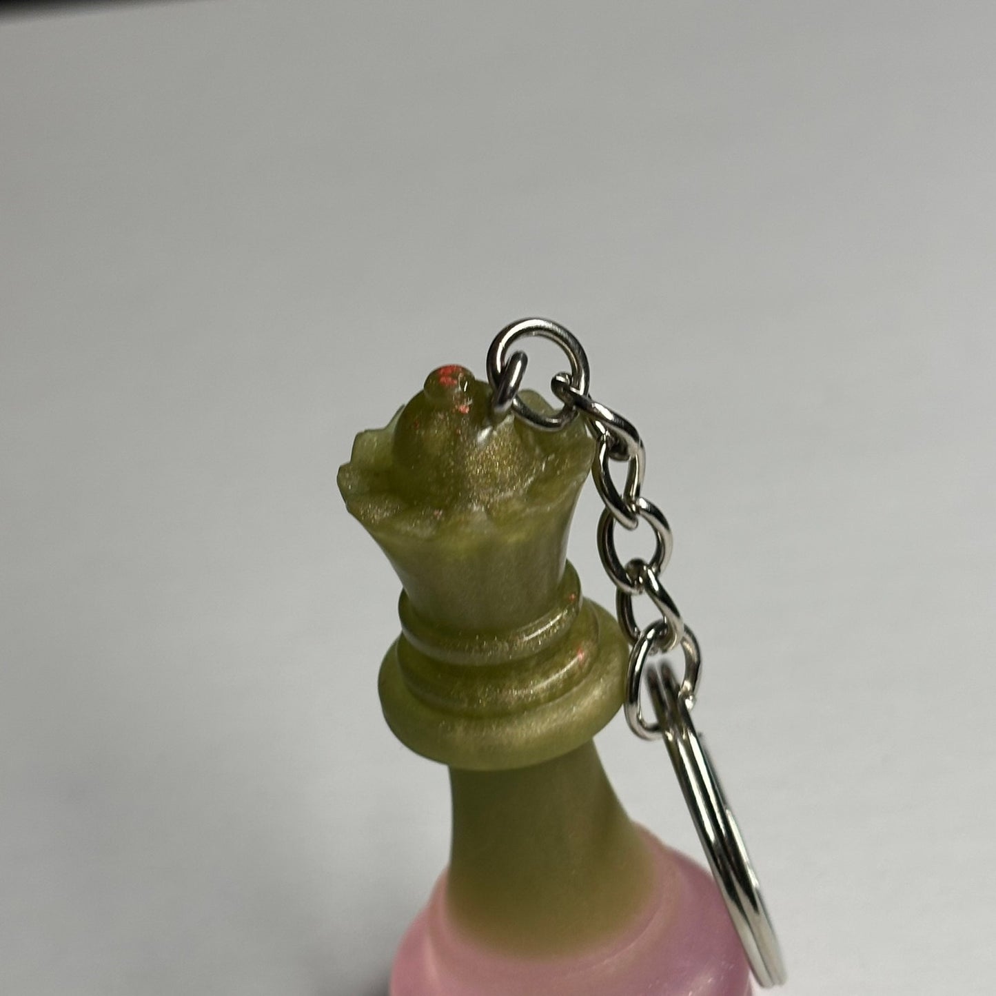 Pink Bottom Queen - Handmade Resin Keychain