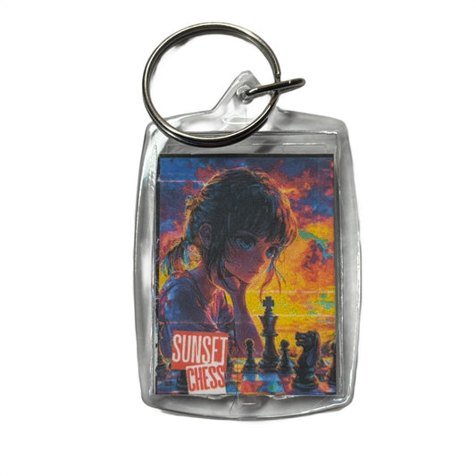 Sunset Anime - Chess  Photo Keychain