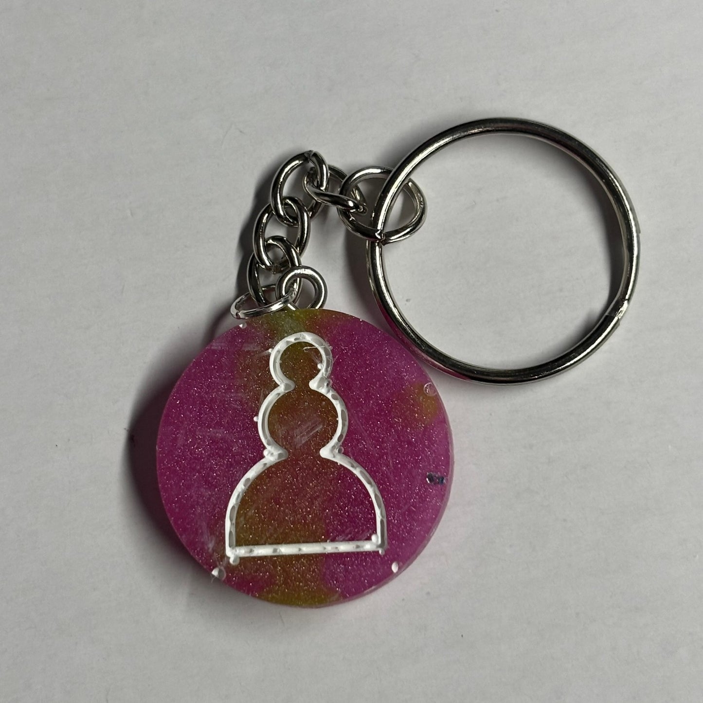 Soft Pink Pawn - Handmade Resin Keychain
