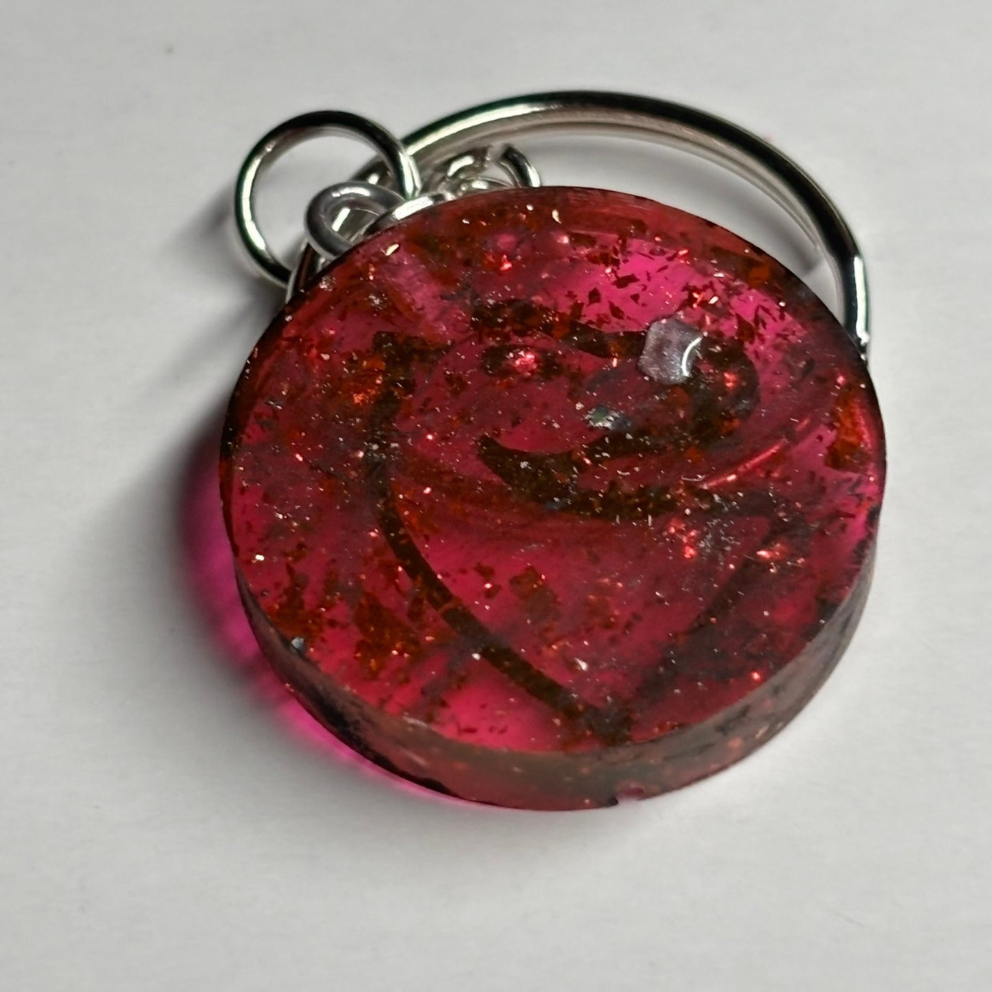 Sparkle Red Knight - Handmade Resin Keychain