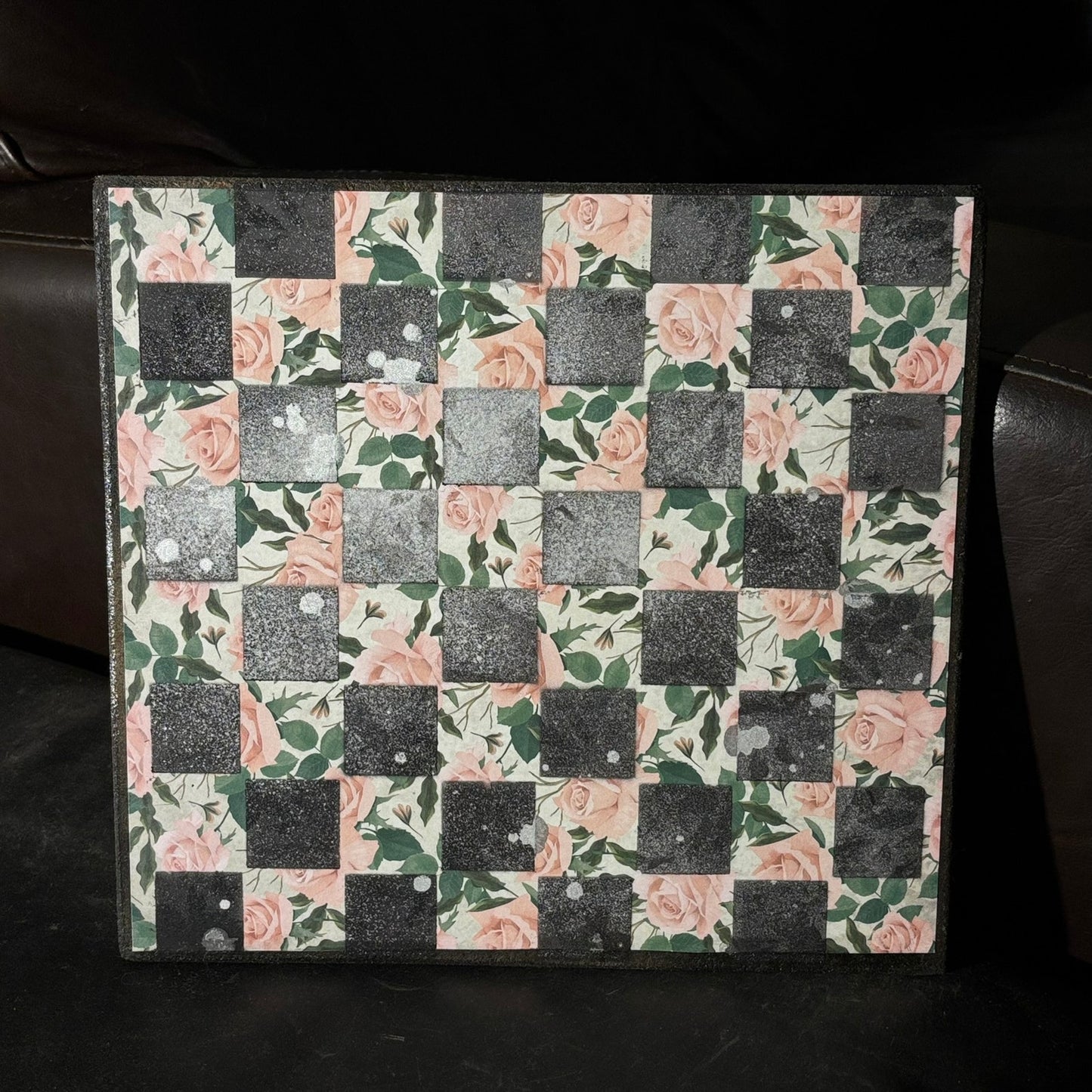 Simplistic Flowers - Scrapbook Chess Board