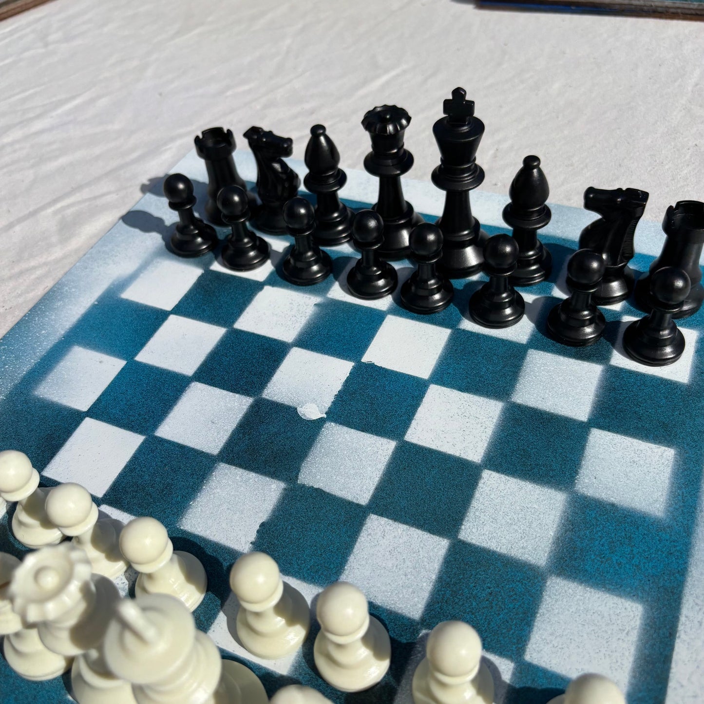 Ice Blue - Painted Chess Set