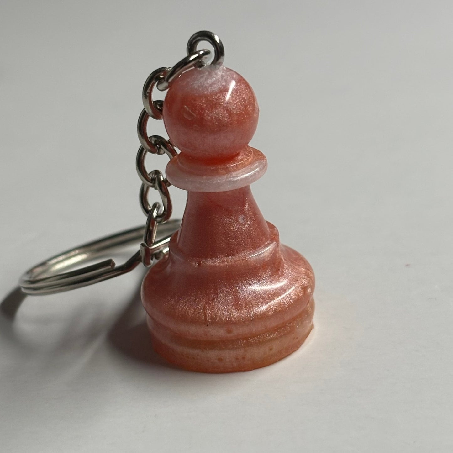 Peach Pink Pawn - Handmade Resin Keychain
