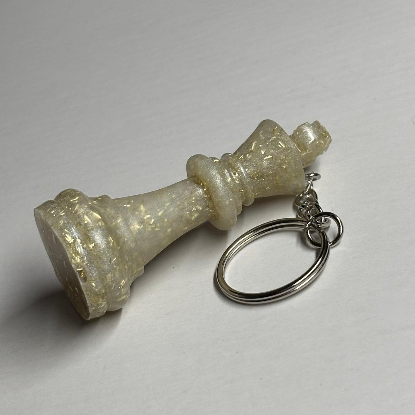 Crystal White - Handmade Resin Keychain