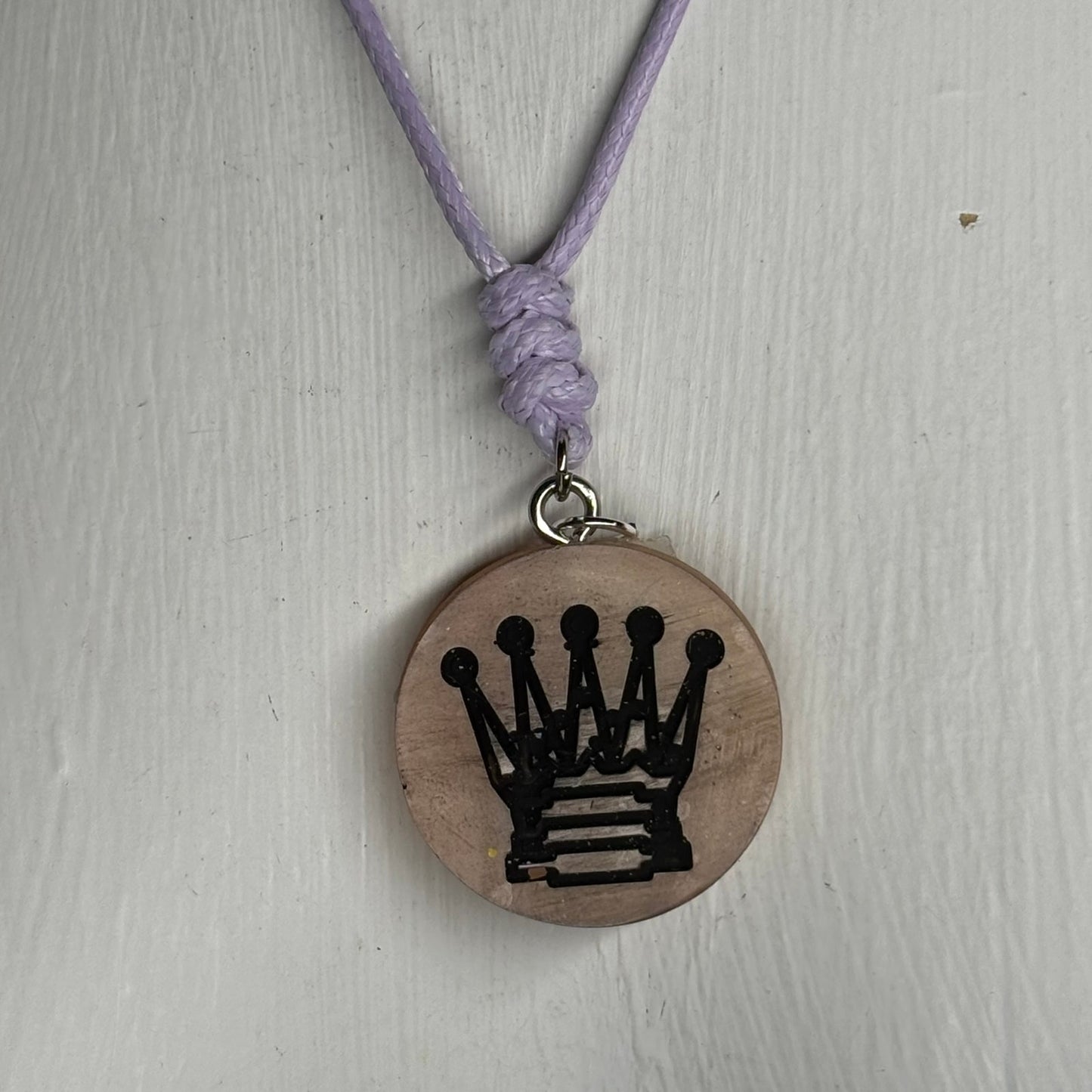 Vintage Queen - Handmade Resin Chess Necklace