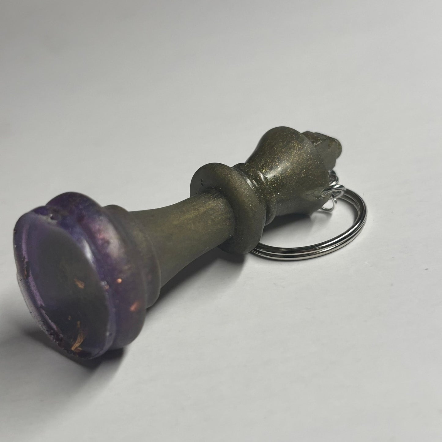 Dark Green King - Handmade Resin Keychain