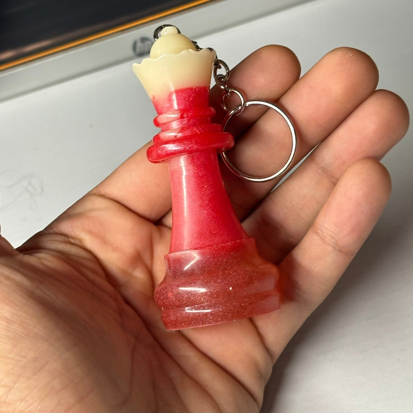 Snow Top Queen - Handmade Resin Keychain - Large Edition