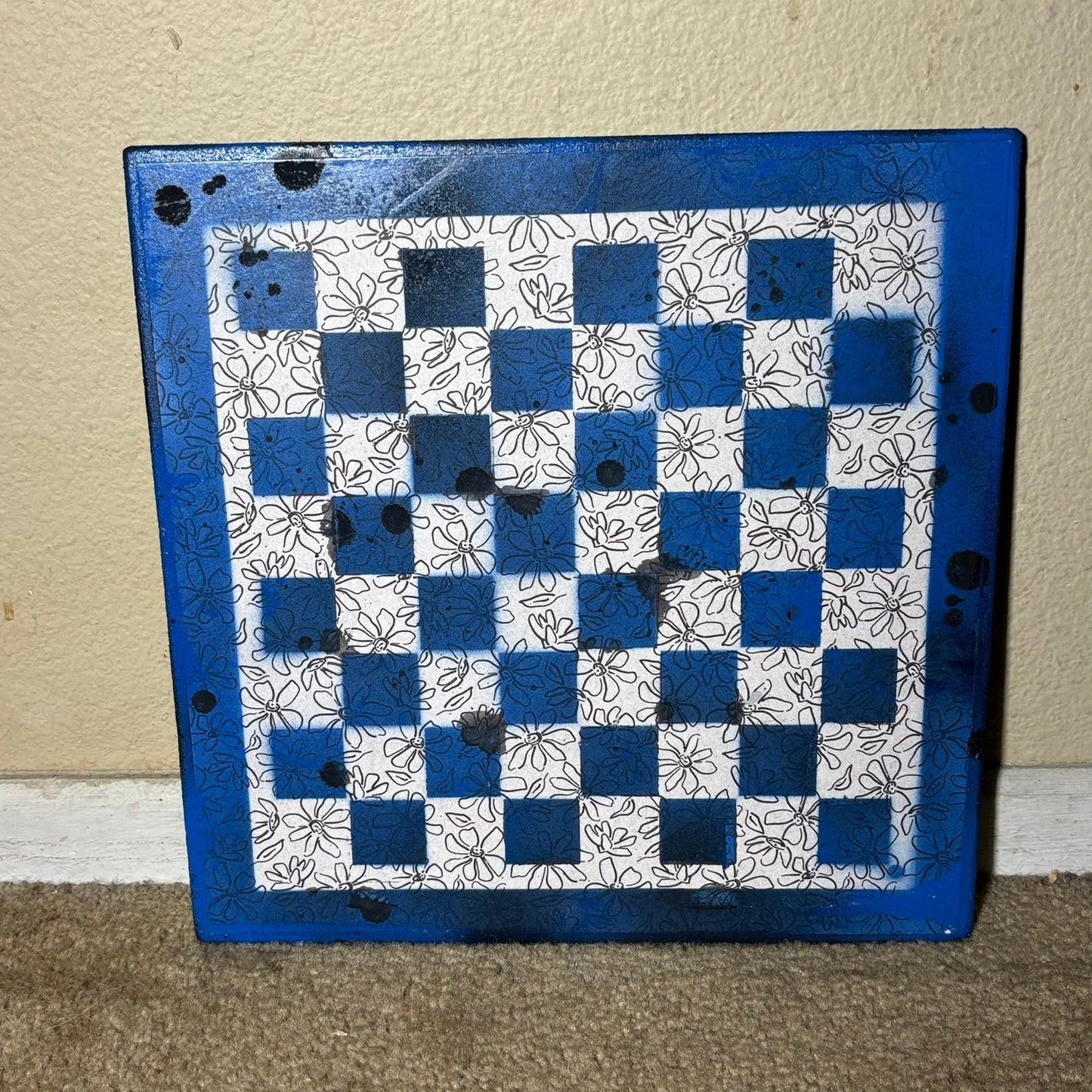 Blue & White - Scrapbook Chess Board
