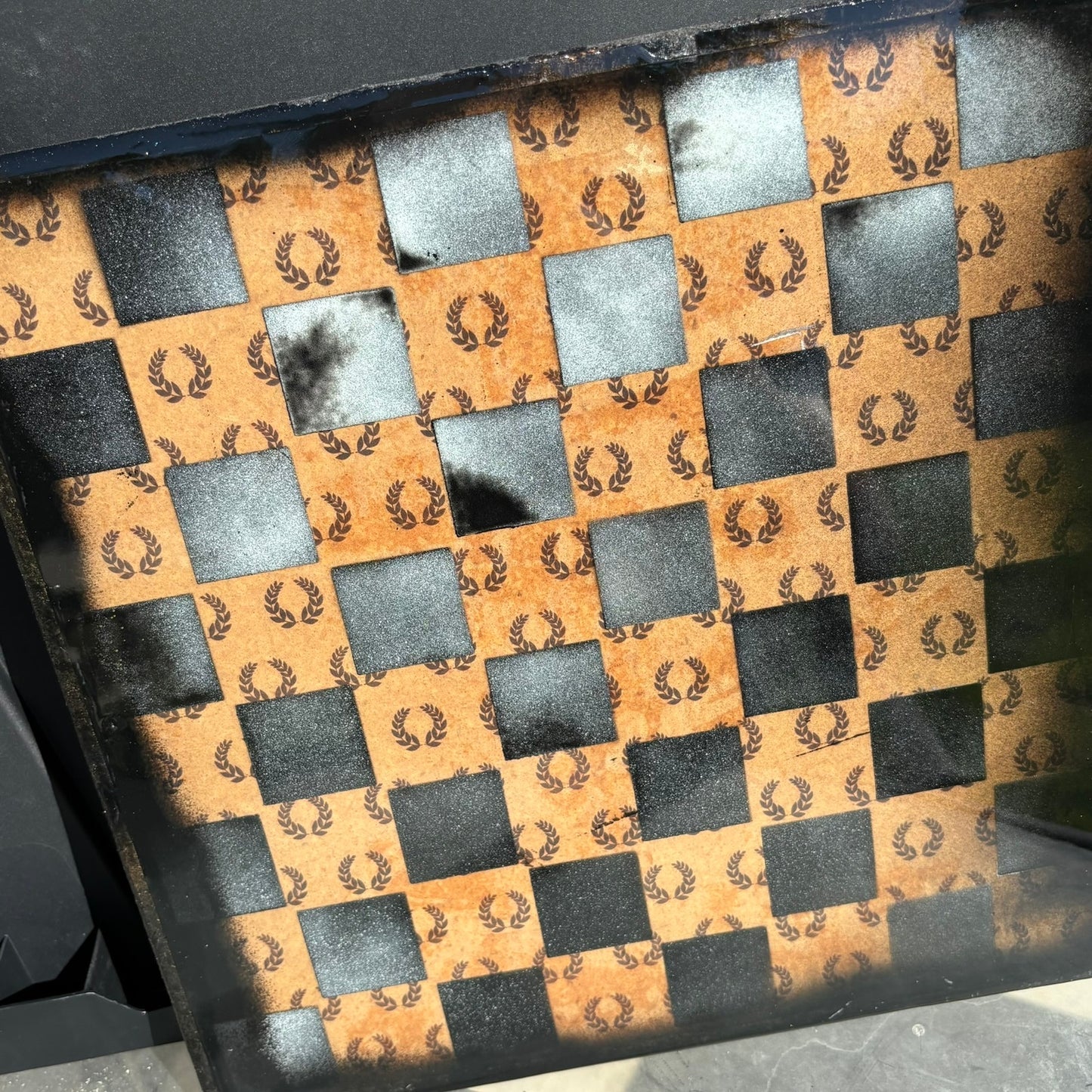 Orange Republic - Resin Coated Chess Board