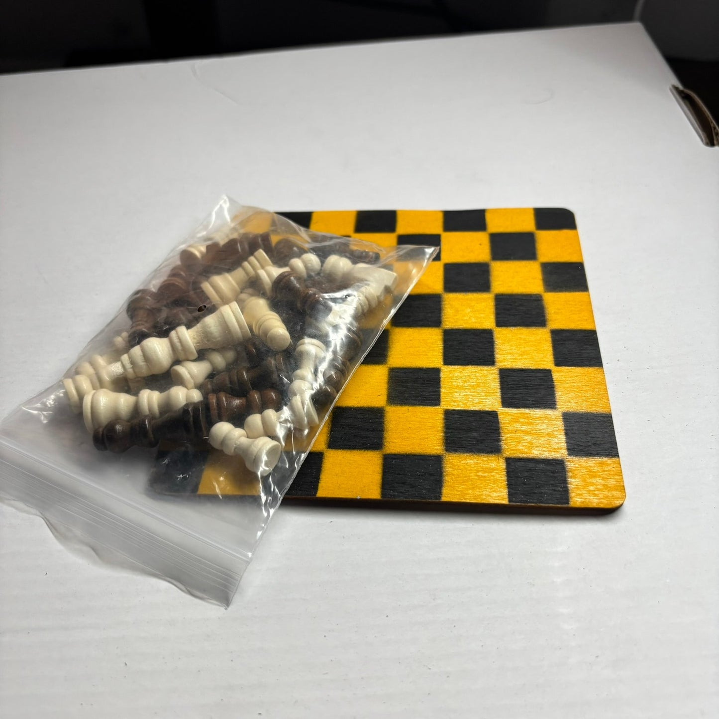 Yellow & Black - Mini Chess Set