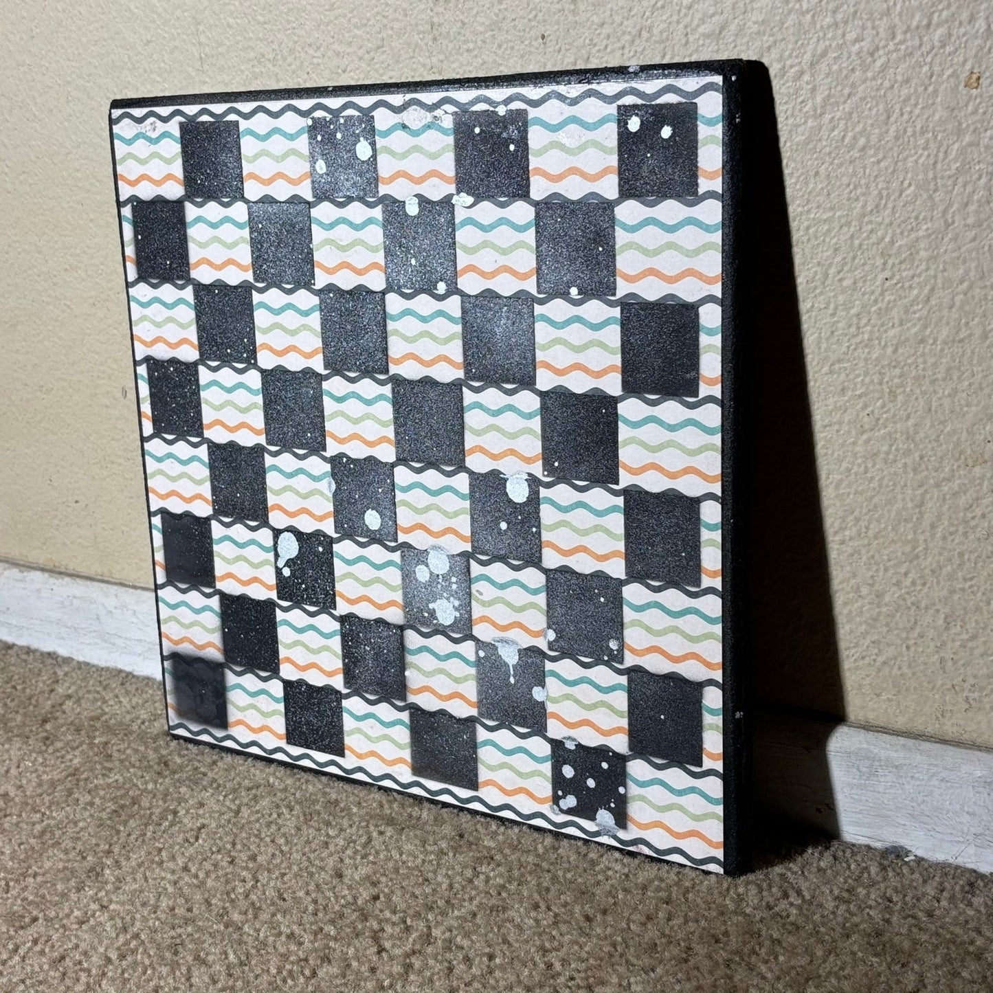 Happy Vibrant Pattern - Scrapbook Chess Board