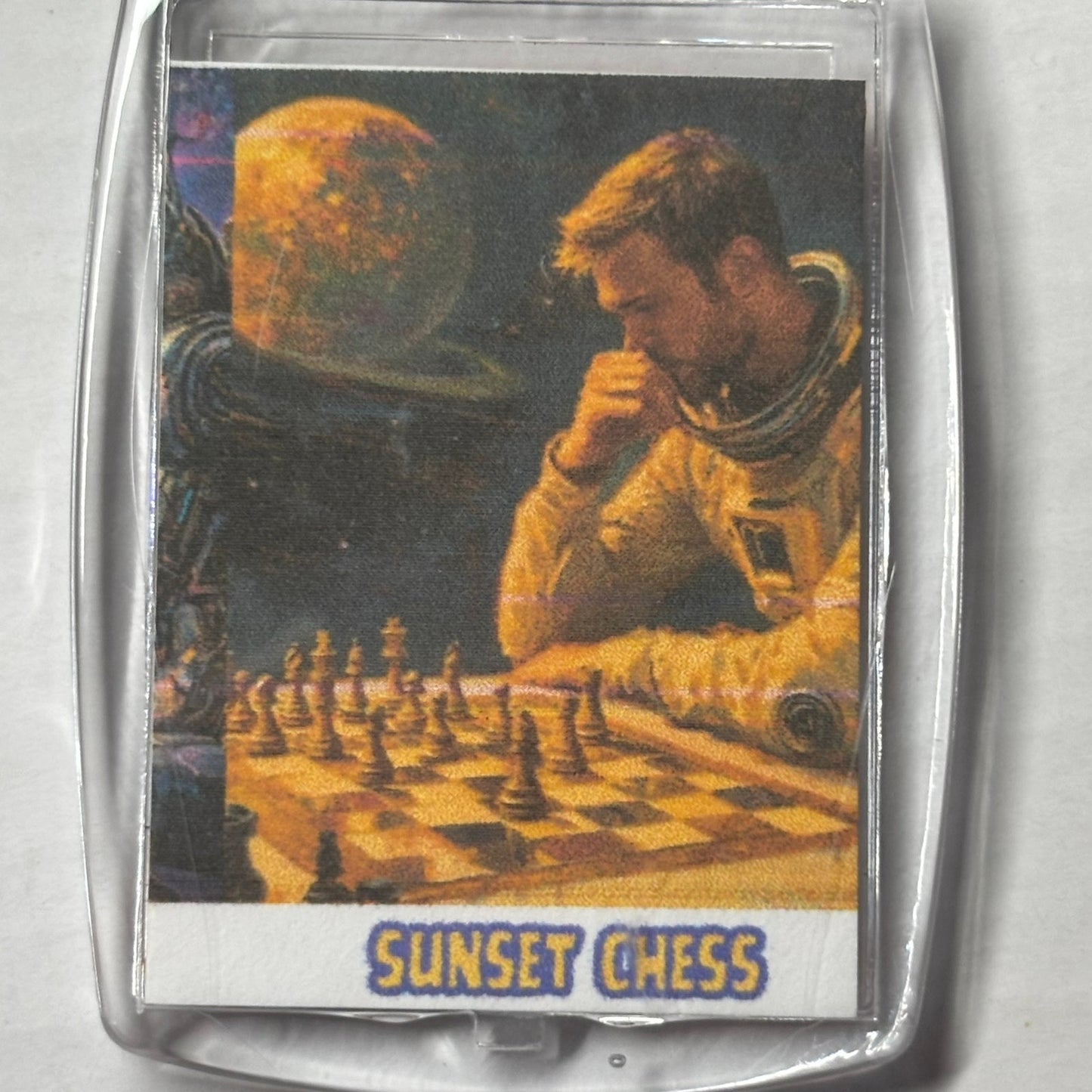 Space Man - Chess  Photo Keychain
