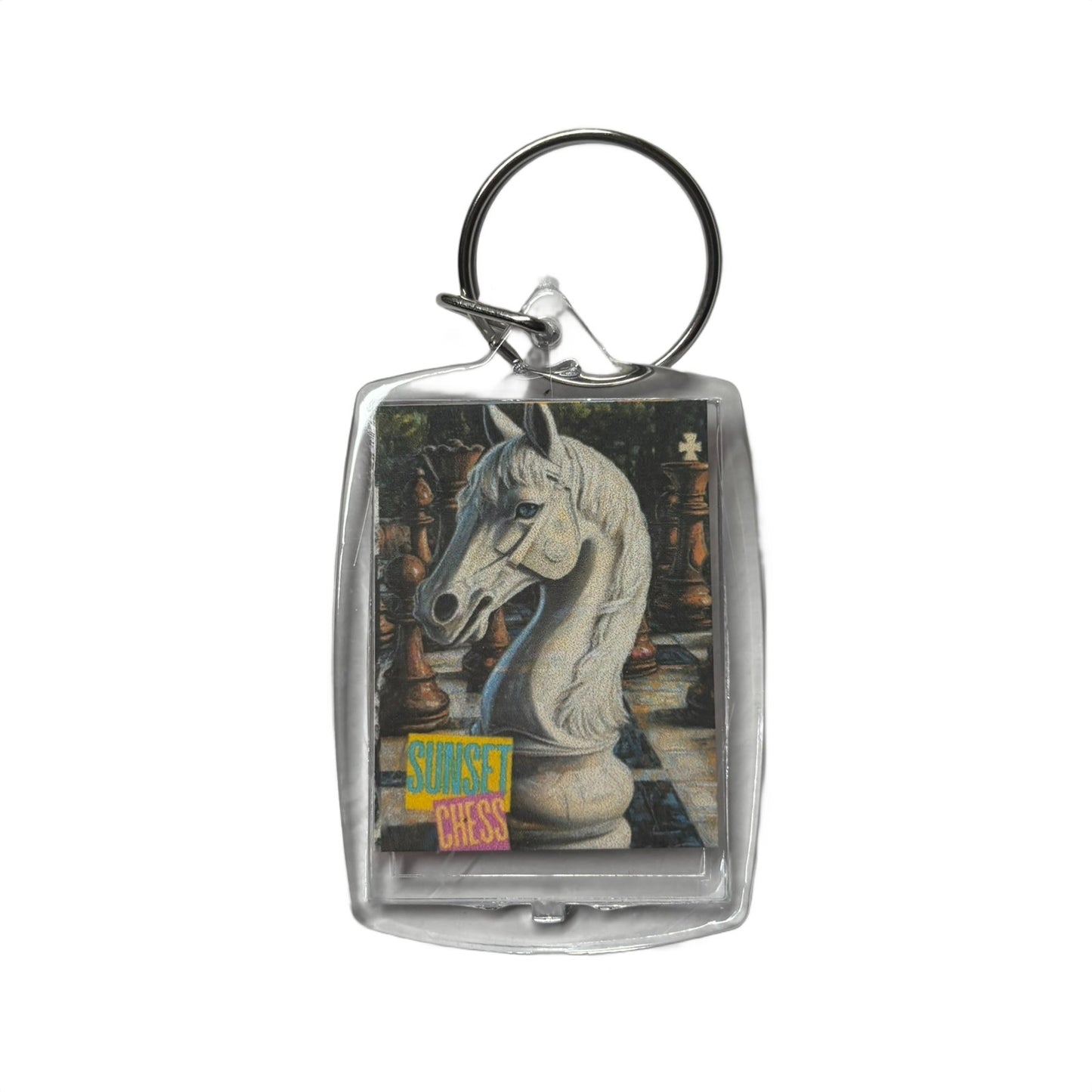 White Knight - Chess  Photo Keychain