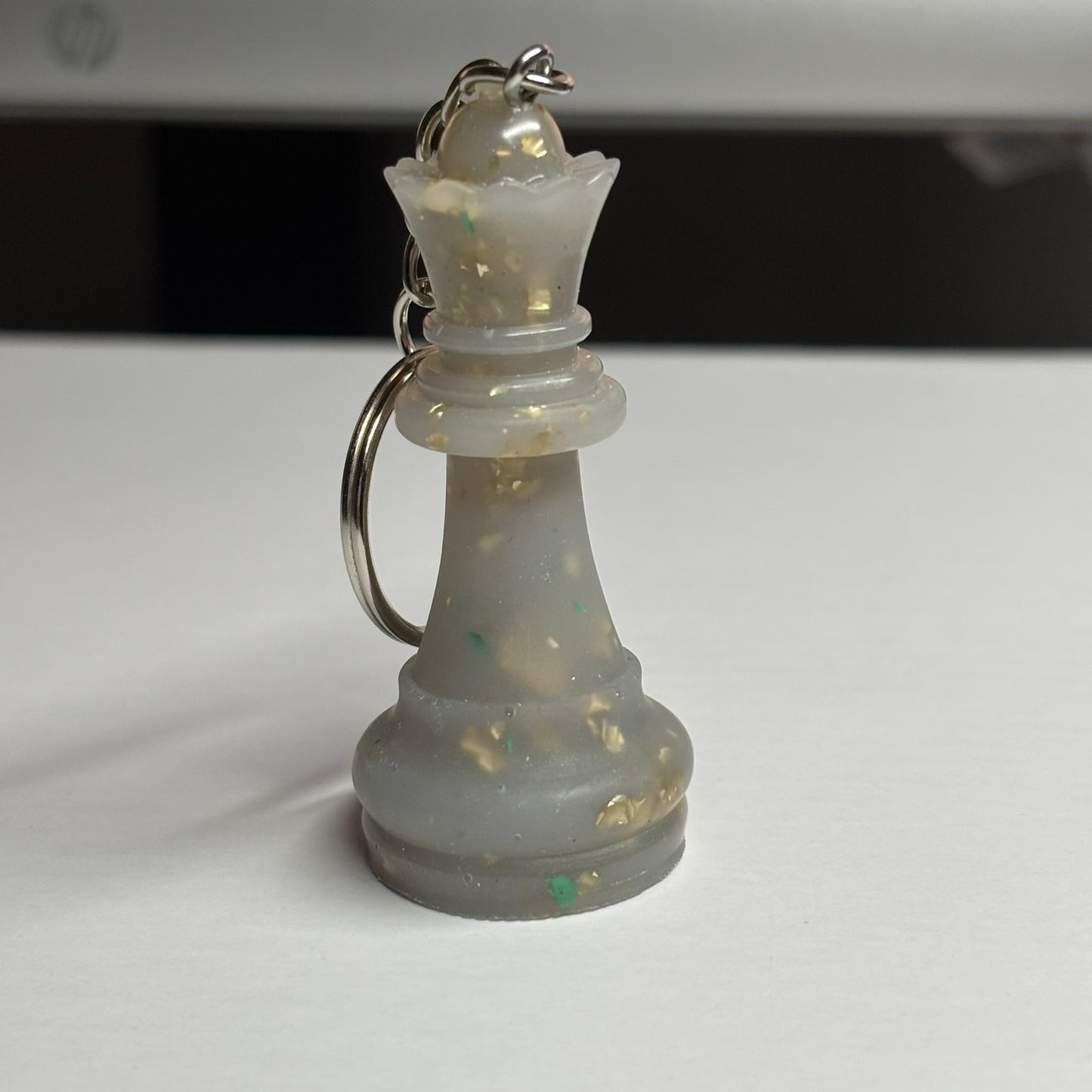 White Crystal Queen - Handmade Resin Keychain