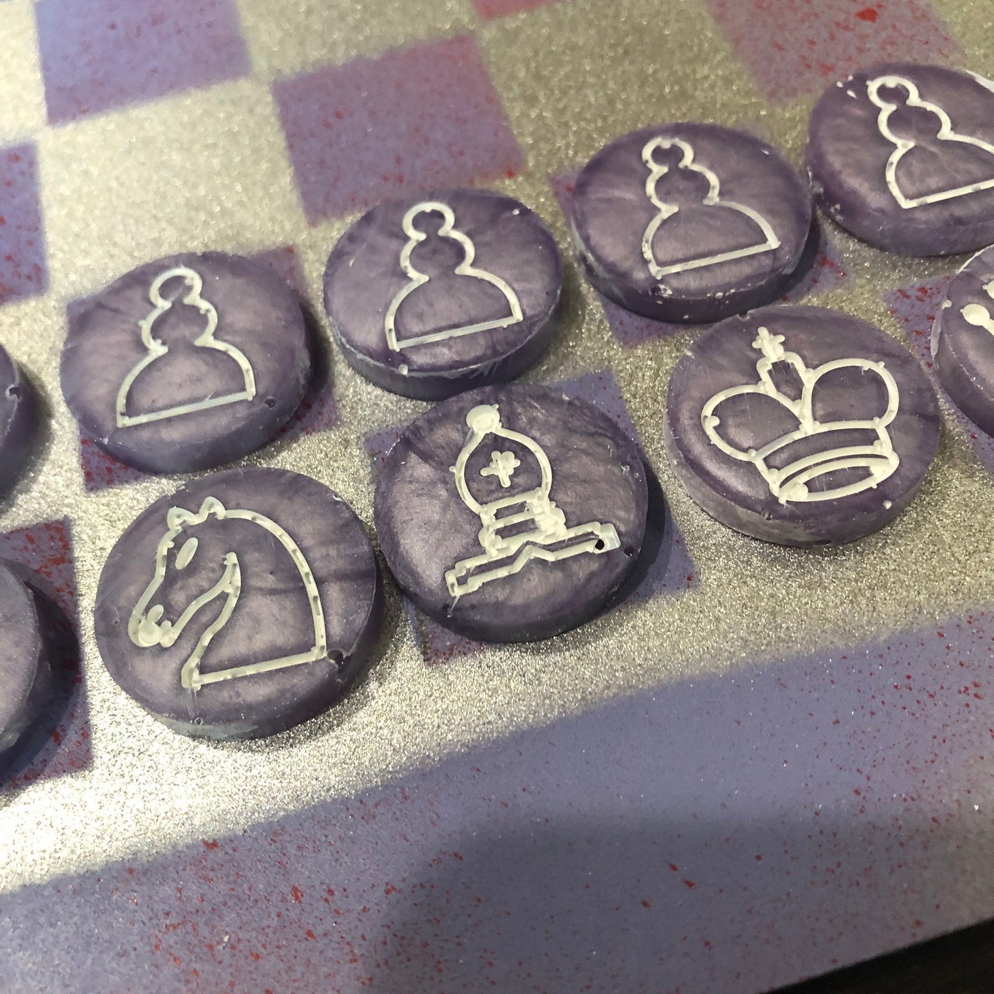 Slush Purple - Painted Chess Set