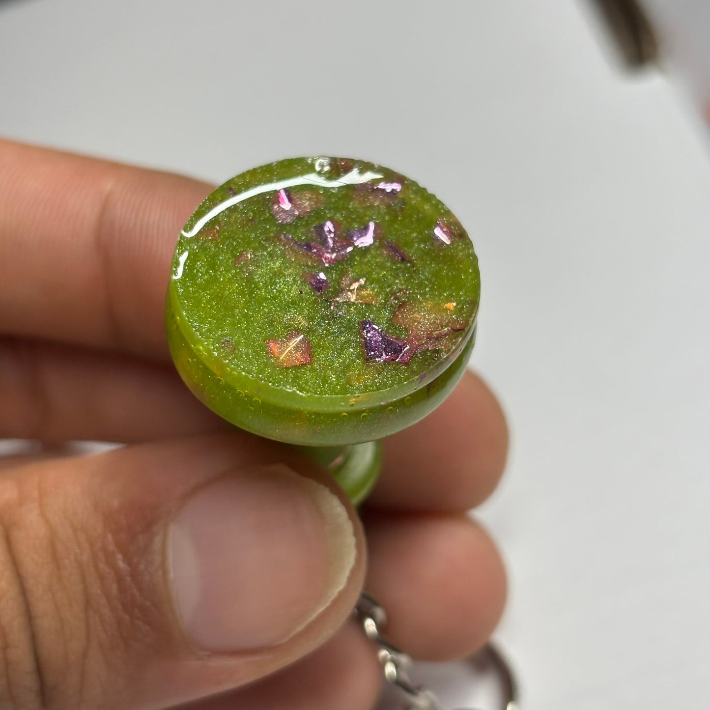 Royal Green Bishop - Handmade Resin Keychain