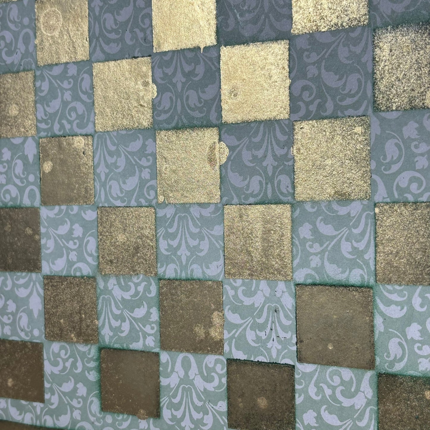 Golden Green - Scrapbook Chess Board