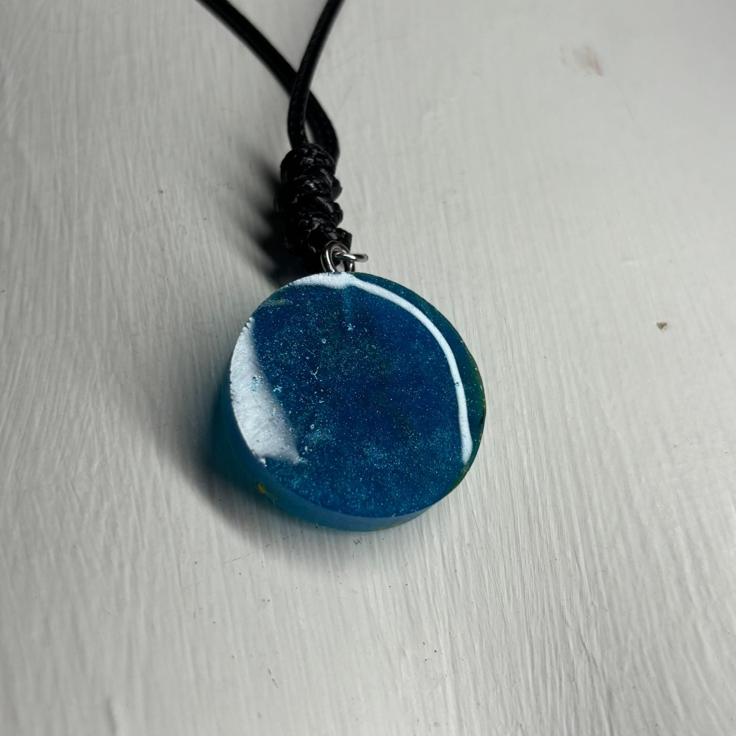 Blue Pawn - Handmade Resin Chess Necklace