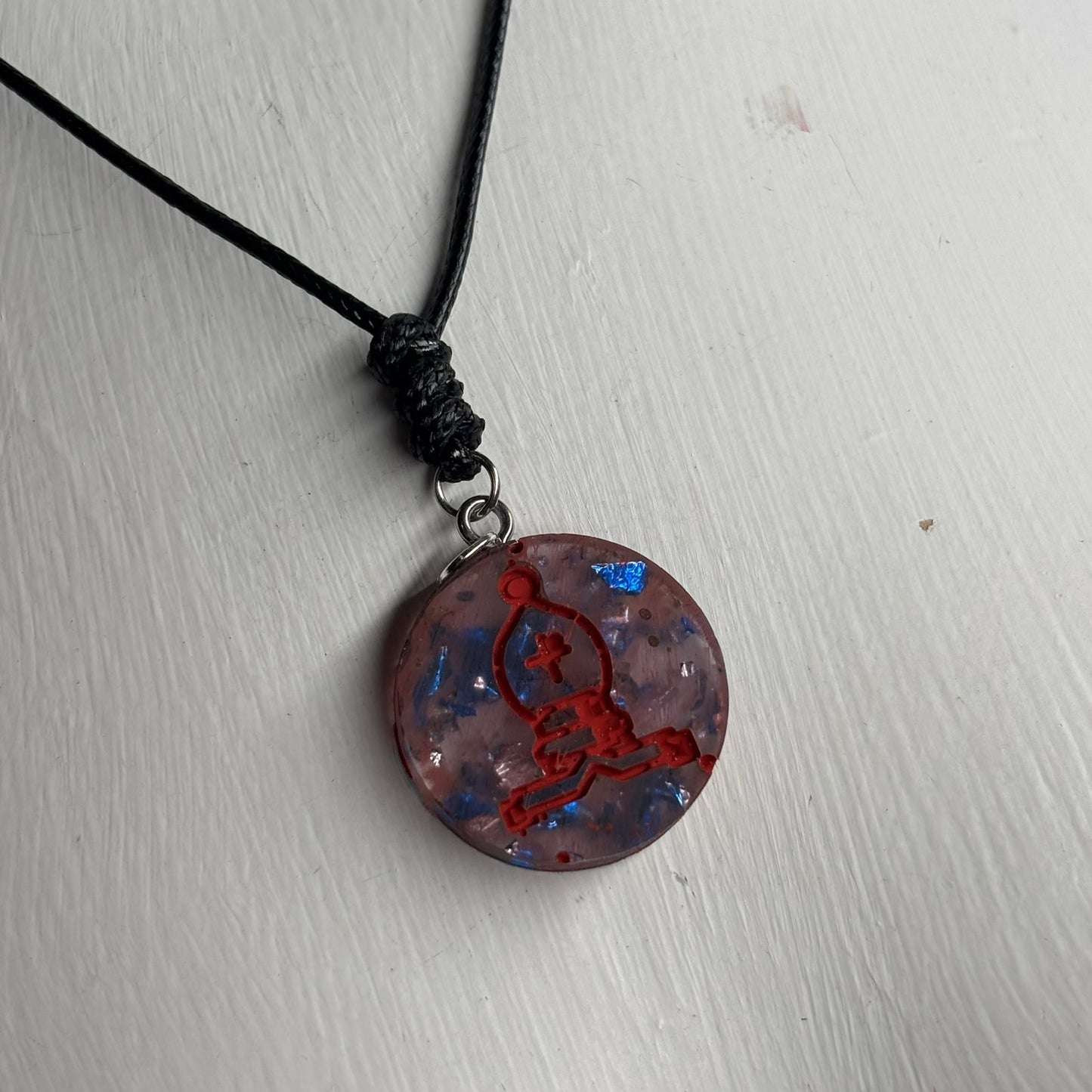 Crystal Bishop - Handmade Resin Chess Necklace