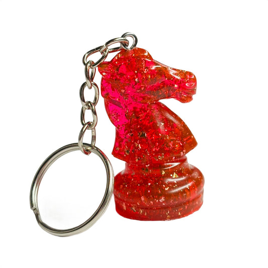 Red Crystal Knight - Handmade Resin Keychain