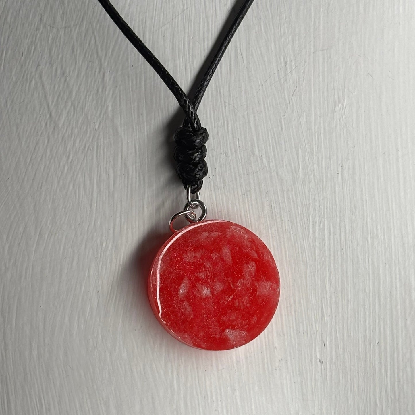 Red Rook - Handmade Resin Chess Necklace